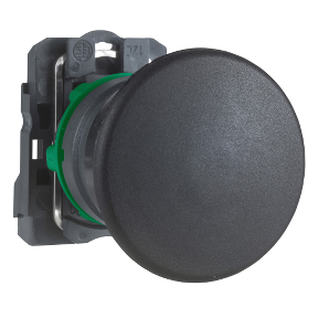 Schneider Electric 22mm Pushbutton; Mushroom (40mm); Black; 1NO; Momentary